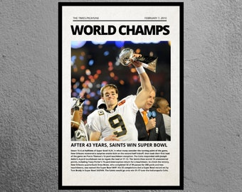 New Orleans Newspaper, Super Bowl Champions, 2010 Super Bowl, Drew Brees, New Orleans Saints, Super Bowl XLIV