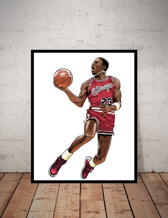 Michael Jordan Art, Michael Jordan Poster, NBA Print, NBA Poster, Kobe  Bryant, Basketball Art, 11x14 -  Denmark