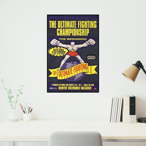 UFC 1 Fight Poster, Vintage UFC, Gracie vs Shamrock image 2