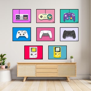 Video Game Controllers, NES, SNES, GameCube, Xbox, Playstation, Gameboy (Digital Download)