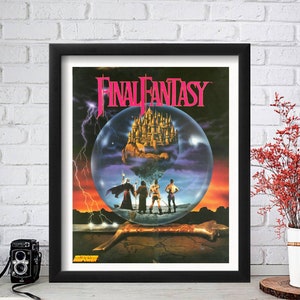 Final Fantasy Poster Print, Original Cover, FF Poster Print, Digital, Game Room
