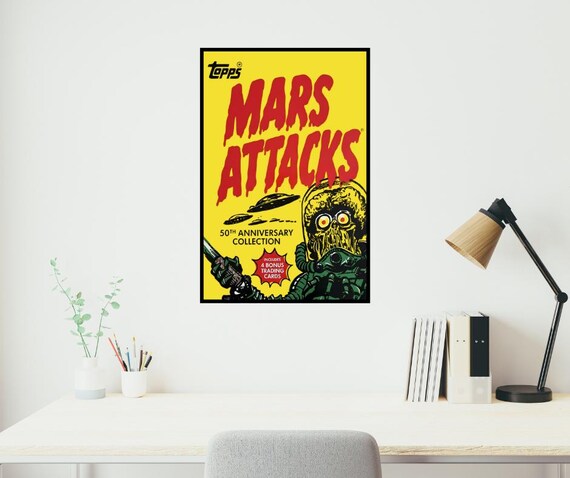 Mars Attacks Poster Print, Trading Cards, Vintage Wax Pack, Movie