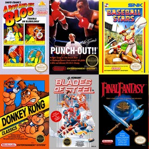 Nintendo Poster Print Art, Game Covers, Game Room, Vintage Game Poster, NES - You Choose!