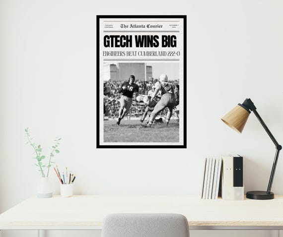 Georgia Tech Newspaper, Vintage Newspaper, Vintage Sports