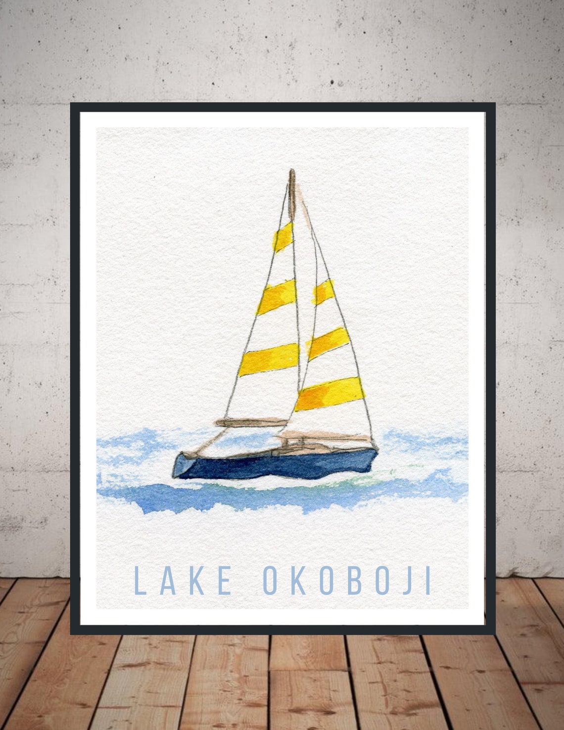 Lake Okoboji Print Lake Okoboji Art Iowa Print Okoboji Etsy