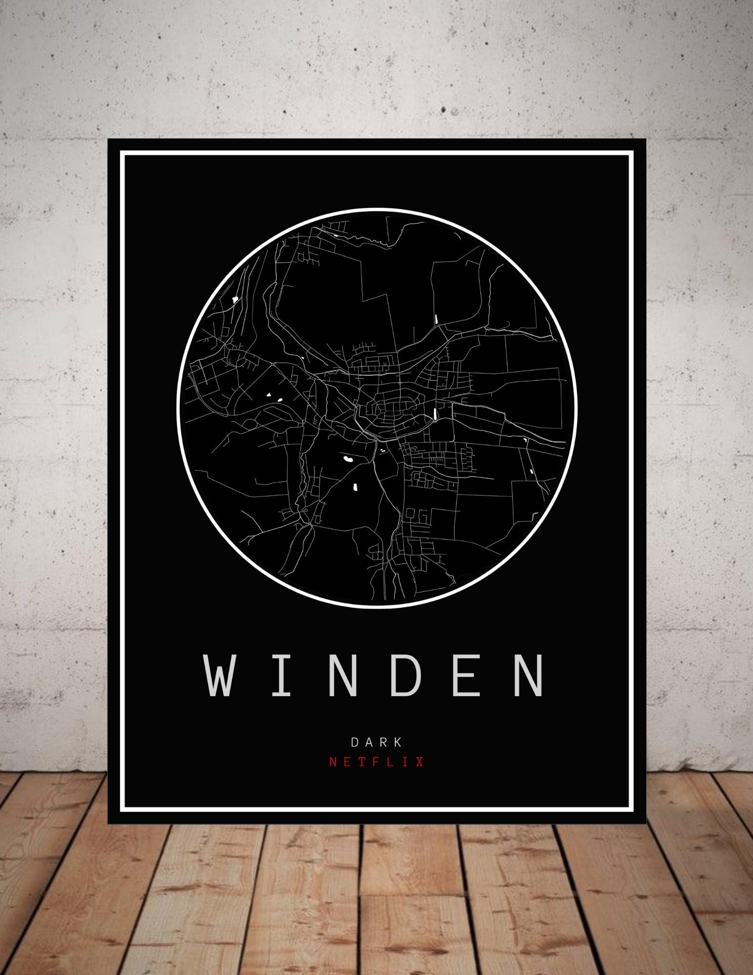 Winden Germany Map Print - Dark Netflix Series (11x14 Inches) - Etsy