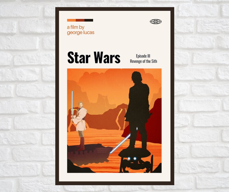 Star Wars Poster Set Episodes 13 Star Wars Posters Etsy