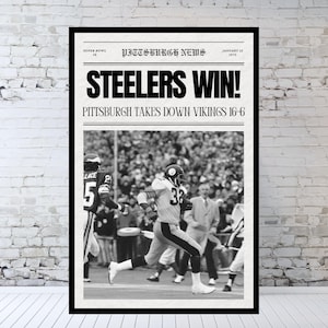 1975 Pittsburgh Steelers, Super Bowl IX, STEELERS WIN!