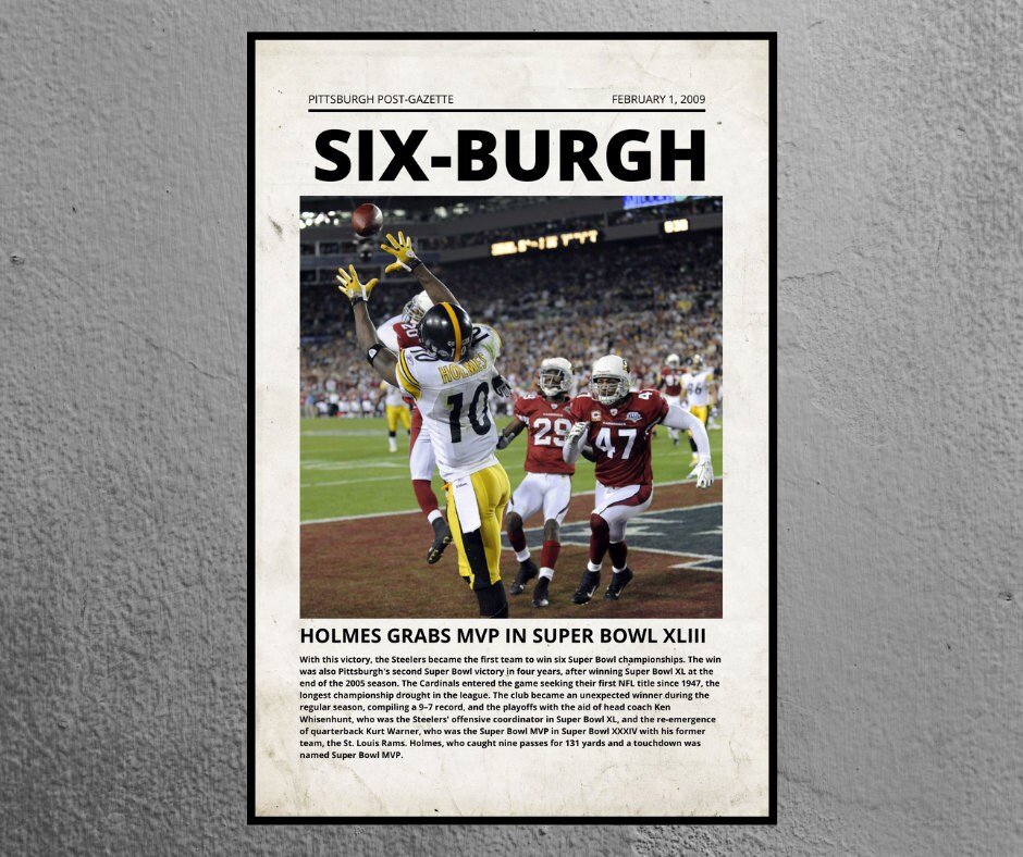 Memorabilia Framed Pittsburgh PostGazette Steelers One for the Ages