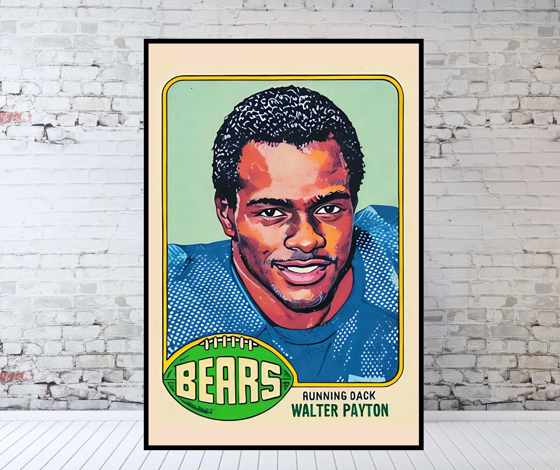 Walter Payton Rookie Card, Chicago Bears, Bears Football, 1976 TOPPS (RC)