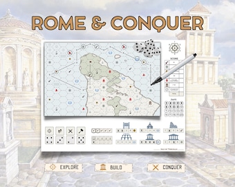 Rome & Conquer Roll and Write Game: Printable PDF (KickStarter)