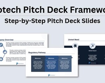 Biotech Investor Pitch Deck Framework | Step-by-Step Corporate Presentation Template | PowerPoint