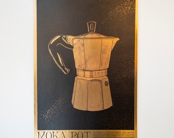 MOKA POT poster (gold)