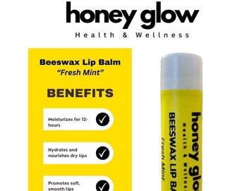 Beeswax Lip Balm with Vitamin E Oil and Peppermint
