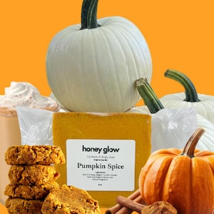 Turmeric & Kojic Soap Pumpkin Spice Scent, Kojic Soap, Turmeric Face and Body Soap, Kojic Face and Body Soap, 5 oz bar, Glowing Skin