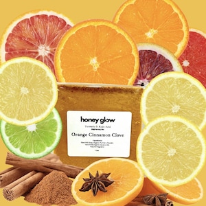 Turmeric & Kojic Soap Orange Cinnamon Clove Scent, Kojic Soap, Turmeric Face and Body Soap, Kojic Face and Body Soap, 5 oz bar, Glowy Skin
