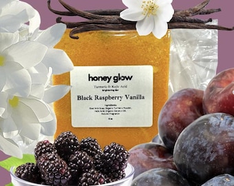 Turmeric & Kojic Soap, Black Raspberry Vanilla Turmeric Soap, Turmeric Face and Body Soap, Kojic Soap, 5 oz bar, skin brightening