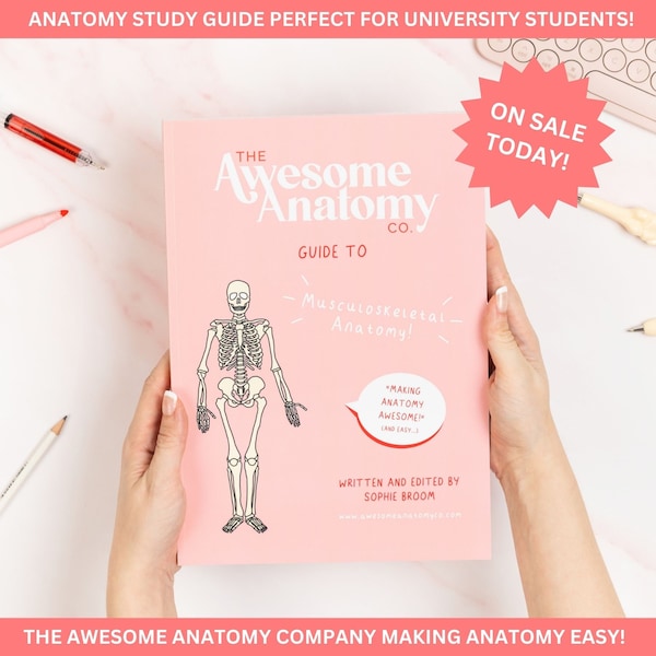 Musculoskeletal (MSK) Anatomy Revision Guide Book // Undergraduate, Student, Medical, Physiotherapy, Healthcare, Study, Nursing, Gift