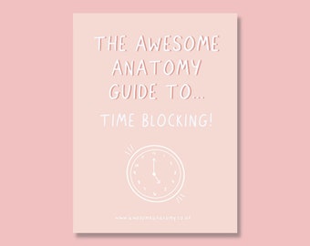 PDF Digital Download Version Time blocking Guide //  Organisation, Planner, Weekly, Daily, Student, Healthcare, Business