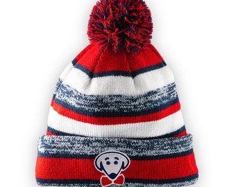 MOSI fleece-lined knit winter hat with pom