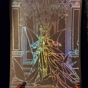 Astral Dreamland Queen Night Anime Mobile Game Holographic Foil Fan Art
