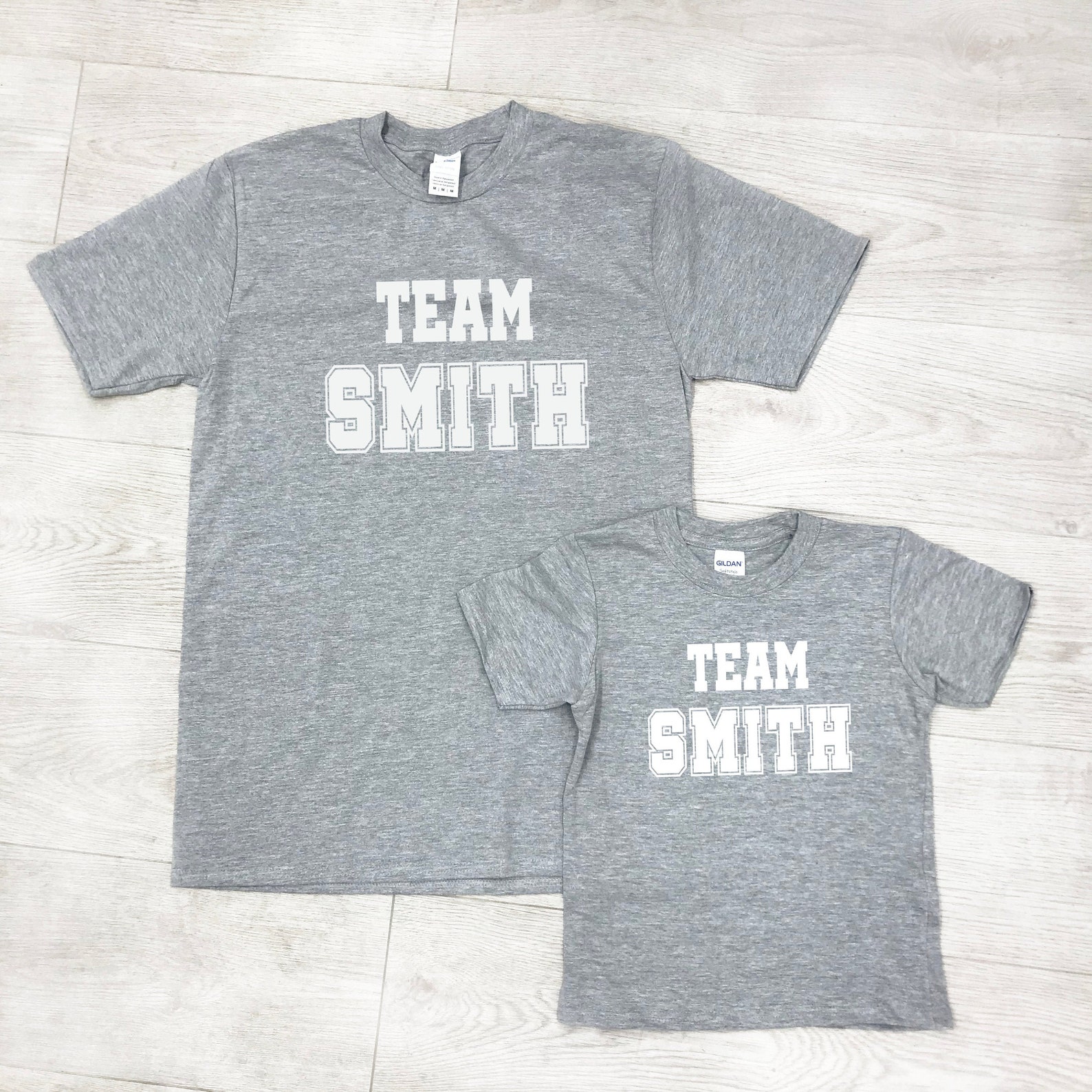 Personalised Team Family T-Shirt Bundle | Etsy