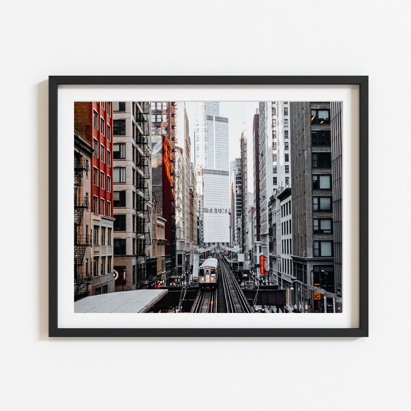 6. Chicago Train Photography | DIGITAL | L Train | Downtown Chicago | Loop | Art Print