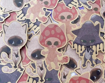 Mushroom Cat Stickers