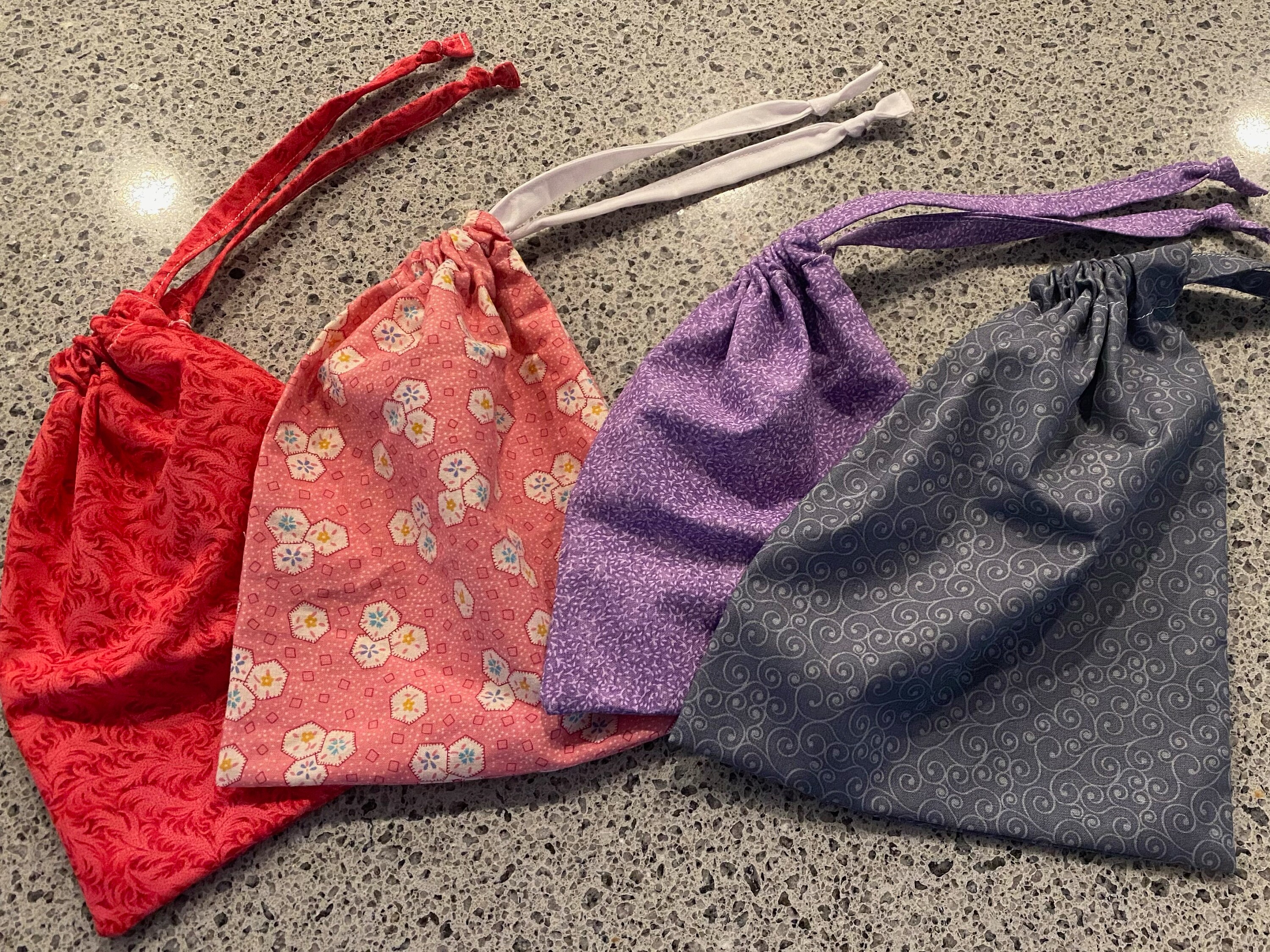 Fabric Drawstring Bags Small handmade Etsy