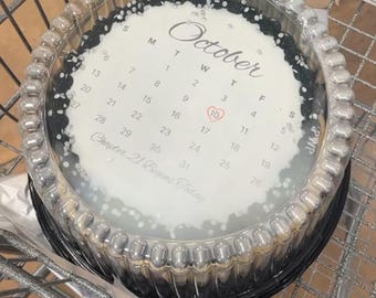 Topo de bolo de queima de calendário