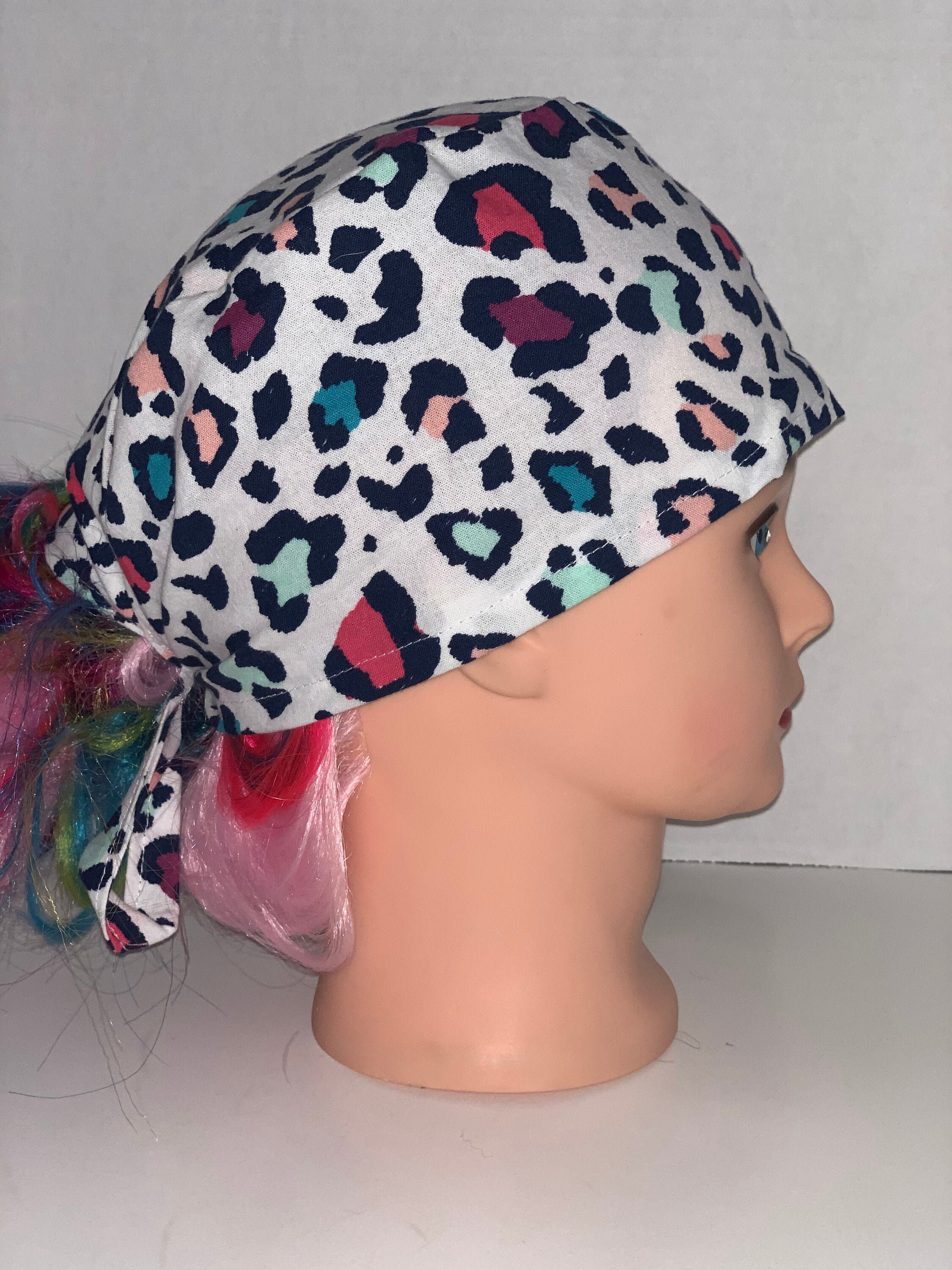 Colorful Cheetah Surgical Cap Surgical 