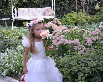 Tulle flower girl dress