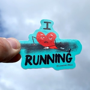 Running Sticker I run sticker I love running stickers for runners marathon sticker image 1