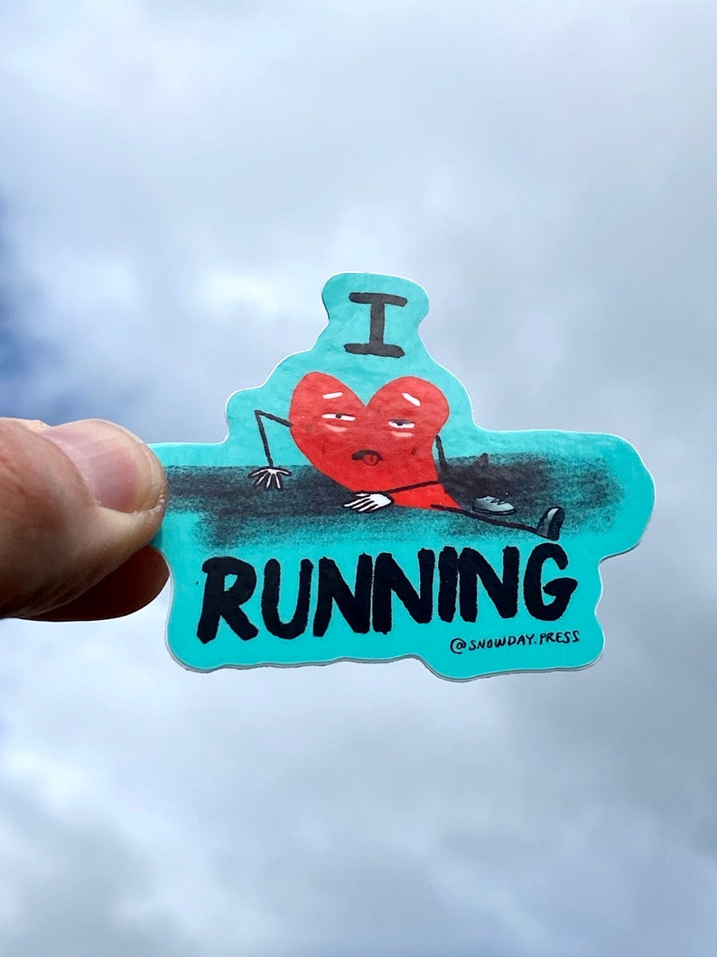 Running Sticker I run sticker I love running stickers for runners marathon sticker image 1