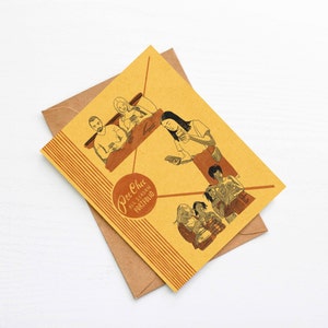 Pee-Chee Greeting Card | Women on Phones Greeting Card | Galentines Greeting Card | Funny Girlfriends Card