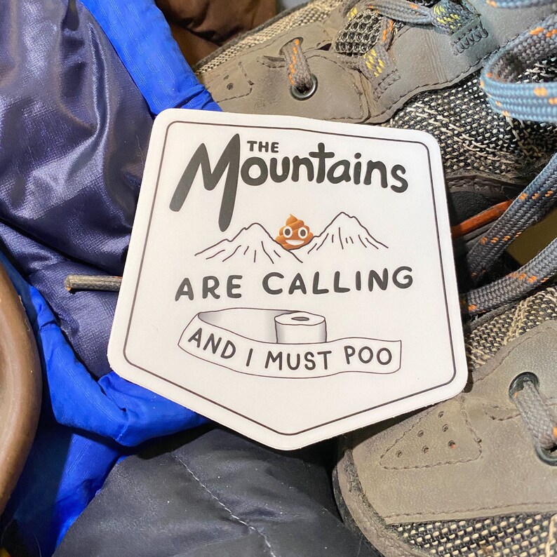 The Mountains Are Callingtoilet Paper Sticker Toilet Paper Etsy