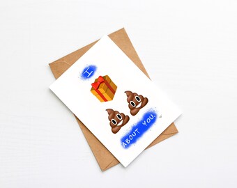 Poop Emoji Friendship Card | Funny Friendship Card