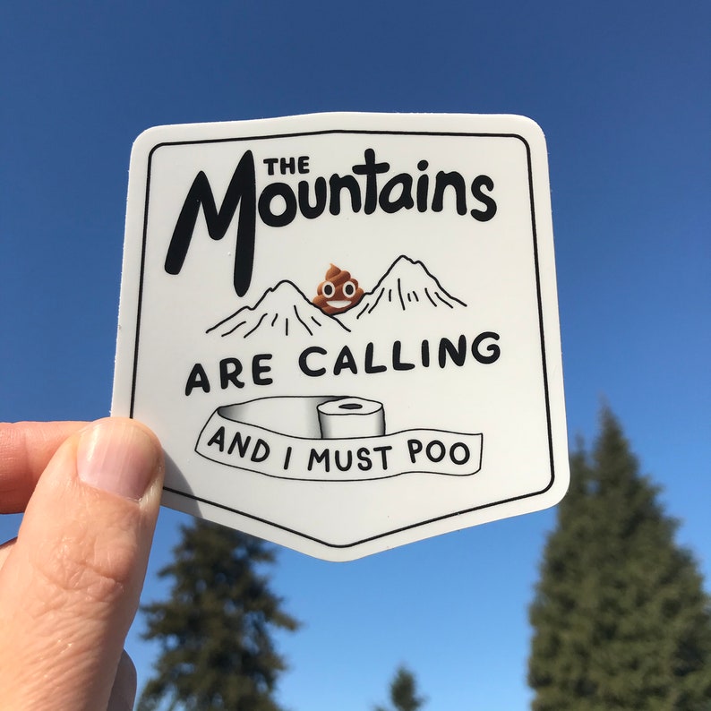 The Mountains Are Callingtoilet Paper Sticker Toilet Paper Etsy