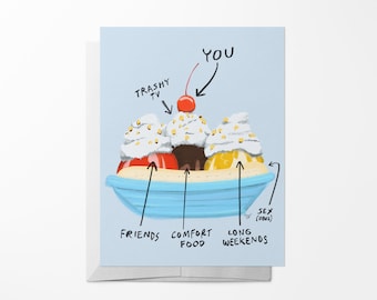 Banana Split | Greeting Card