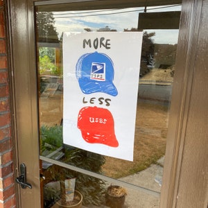 More USPS Less USBS poster pdf | Support Letter Carriers pdf | Support the USPS poster pdf | Post Office Support poster download