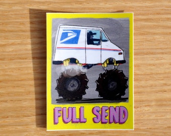 Full Send USPS Sticker | US Postal Service Sticker | Mail Truck Sticker