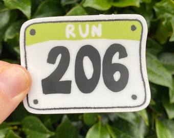 Run 206 Sticker | Run Seattle | Seattle Running Sticker