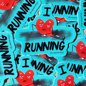 Running Sticker I run sticker I love running stickers for runners marathon sticker image 4