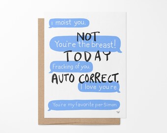 Not Today Autocorrect | Funny Friendship Card