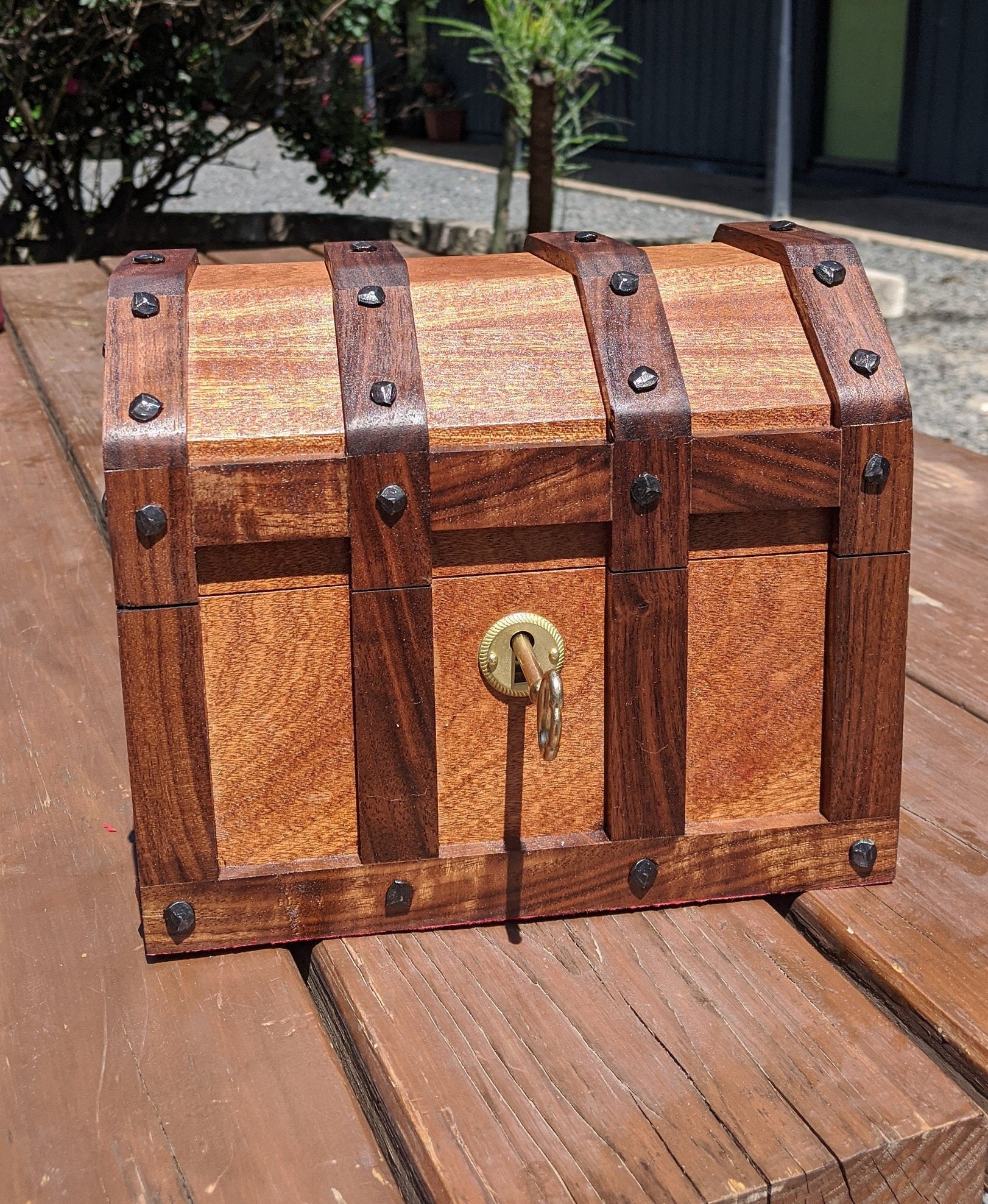 Wooden Treasure Chest Etsy