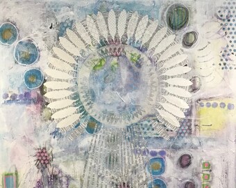 Something Beautiful - Mixed Media Feather Fine Art Reproduction Print