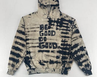 BGDG bleached hoodie (black lettering)
