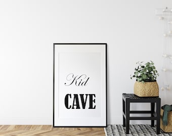 Kid Cave Printable, Kid Cave Sign, Playroom Decor, Kids Room Decor ...