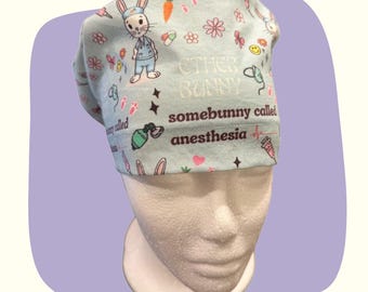 Easter - Ether Bunny - Euro Style Scrub Cap
