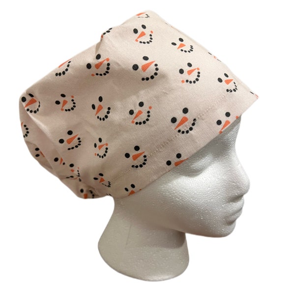 Snowman Euro Style Scrub Cap